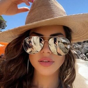 Luxe Mirrored Aviator Outdoor Sunnies Sunglasses